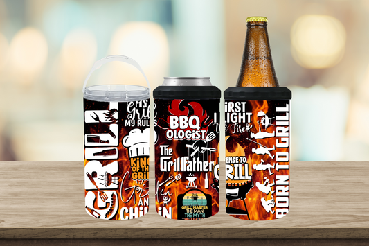 4 in 1 Can / Stubby Cooler Fathers Day BBQ Dad
