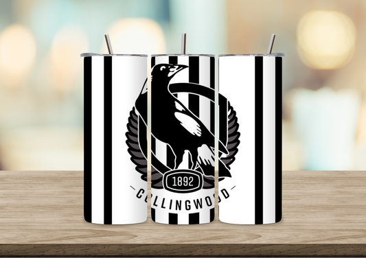 20oz Sublimation Tumbler AFL Collingwood Magpies
