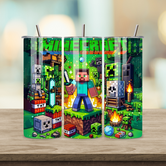 20oz Sublimation Tumbler - Minecraft 2