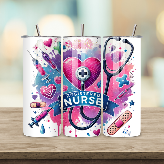20oz Sublimation Tumbler - Registered Nurse