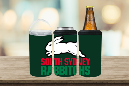 4 in 1 Can / Stubby Cooler NRL South Sydney Rabbitohs