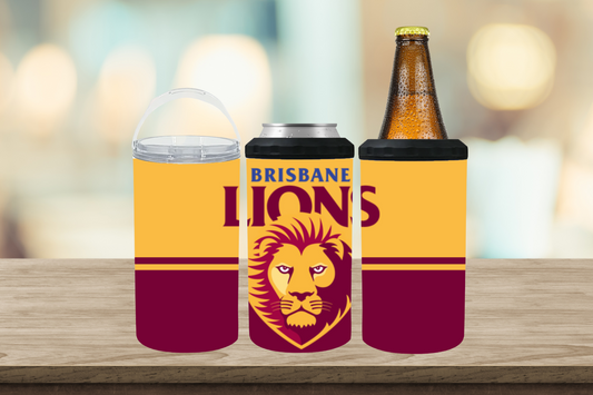 4 in 1 Can / Stubby Cooler AFL Brisbane Lions
