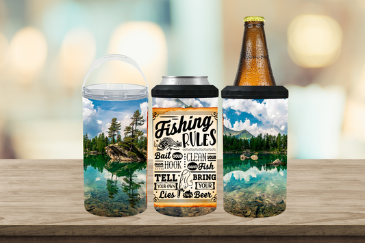 4 in 1 Can / Stubby Cooler Fathers Day Fishing Rules