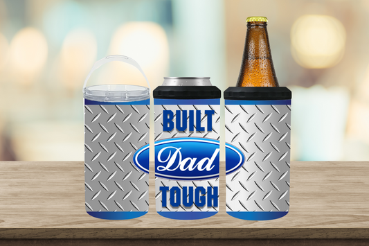 4 in 1 Can / Stubby Cooler Fathers Day Built Tough