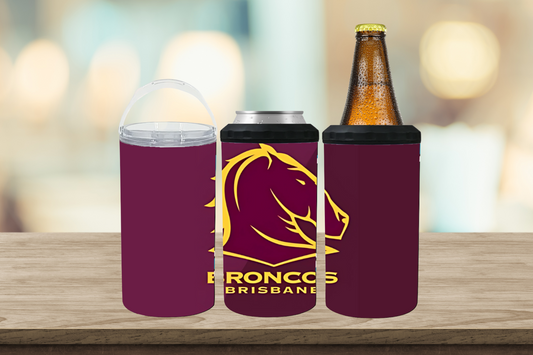 4 in 1 Can / Stubby Cooler NRL Brisbane Broncos