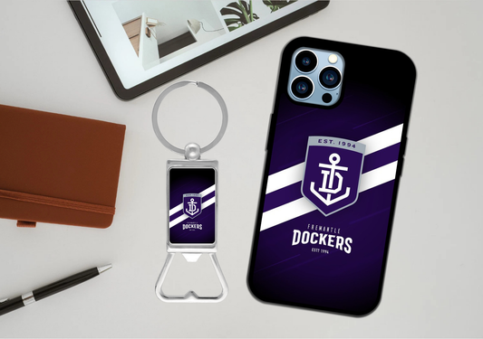 AFL Fremantle Dockers Phone Case / Bottle Opener Set