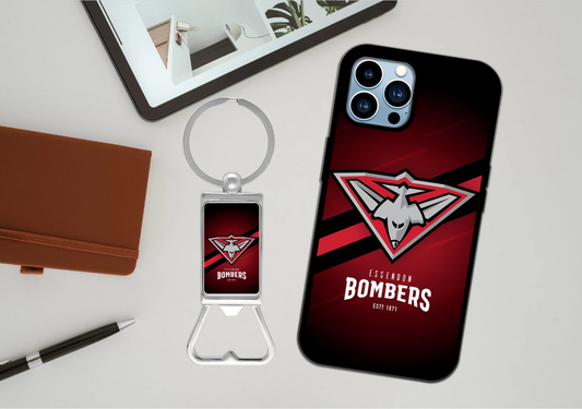 AFL Essendon Bombers Phone Case / Bottle Opener Set