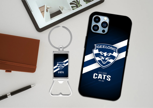 AFL Geelong Cats Phone Case / Bottle Opener Set
