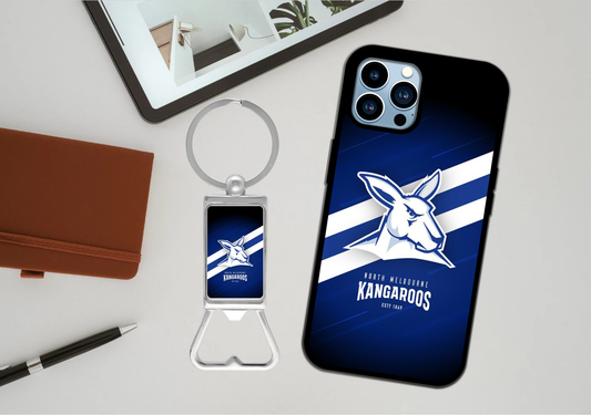 AFL North Melbourne Kangaroos Phone Case / Bottle Opener Set