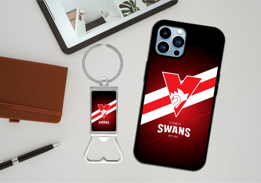 AFL Sydney Swans Phone Case / Bottle Opener Set