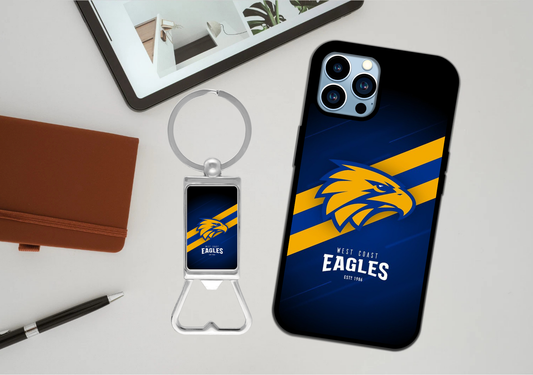 AFL West Coast Eagles Phone Case / Bottle Opener Set